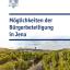 Titelbild der Broschüre "Möglichkeiten der Bürgerbeteiligung in Jena" - barrierearm